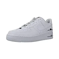 nike homme air force 1 '07 lv8 3 chaussure de basket, blanc/blanc-noir, 44.5 eu