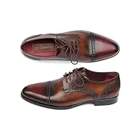 paul parkman chaussures derby bordeaux/tabac pour homme (id#046-brd-brw), marron, 46.5 eu
