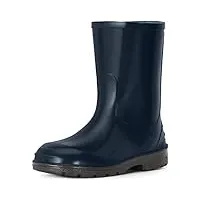 ladeheid chaussures en caoutchouc imperméables hautes pour enfants - bottes de pluie pour garçons et filles la-939 (bleu foncé, 25 eu)