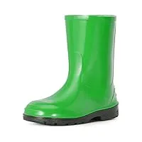 ladeheid chaussures en caoutchouc imperméables hautes pour enfants - bottes de pluie pour garçons et filles la-939 (vert-2, 30 eu)