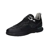 geox homme baskets, chaussures de sport levita, monsieur chaussures à enfiler,chaussures basse,slip-on,pantoufles,schwarz,42 eu / 8 uk