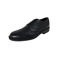 tod's c81 scarpa classica derby black hammered leather shoe man [6.5]