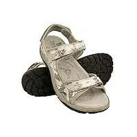 zerimar sandales femme Été en cuir - sandale randonnée -chaussure femme ete - idéal pour sport et d'extérieur - confortables et durables sandales femme - couleur snake- taille 37