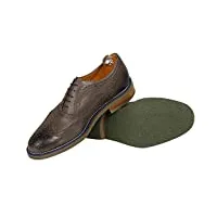 chaussures hommes italiens à la main oxford brogue blake rapid - sur mesure - montecarotto - gris - gris, 40 2/3 eu