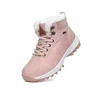 mishansha chaussures en coton pour enfants bottes de neige d'hiver fille antidérapantes bottes bottes marche et trekking rose gr.33