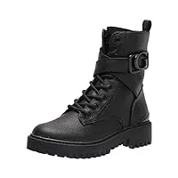guess women's orana combat boot, black, 6.5