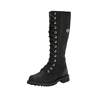 harley-davidson women's lornell 14" lace motorcycle boot, black, 8.5