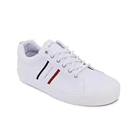 nautica men's avary casual lace-up shoe,classic low top loafer, fashion sneaker-white-8