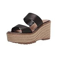 sam edelman women's luca espadrille wedge sandal, black, 9