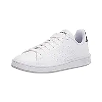 adidas men's advantage racquetball shoe, white/white/ink, 8.5
