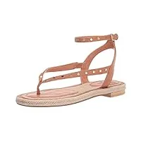 vince camuto women's kelmia flat sandal, himalayan tan, 5.5