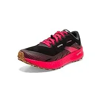 brooks catamount, chaussure de course femme, black pink, 44 eu