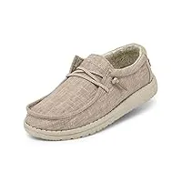 hey dude wally youth moc toe shoes, beige, 31 eu