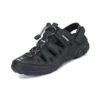 saguaro sandales de trekking pour homme femme à bout fermé d'été outdoor sport chaussures confortables respirantes sandales de randonnée noir 40 eu