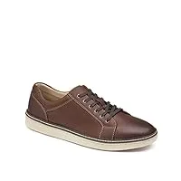 johnston & murphy mcguffey chaussures à lacets pour homme | baskets légères classiques en cuir, marron (cuir pleine fleur marron foncé), 44.5 eu