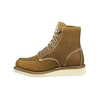 carhartt women's wedge 6" waterproof steel toe fw6225-w ankle boot, dark bison oil tanned, 8