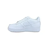nike air force 1 le (gs), chaussure de basketball, white/white, 38 eu
