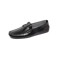 g2248 mocassino uomo tod’s black leather loafer shoe man [5.5]