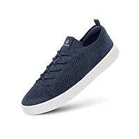 giesswein wool sneaker men ocean blue 43 - chaussures à plateforme pour hommes, baskets décontractées en laine mérinos 3d stretch, lacets super légers