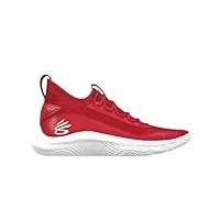 under armour ua curry 8 nm team chaussures de basket-ball, rouge/blanc, 44 eu