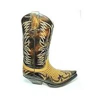 sendra boots 3241 trenzado cuervo ibiza marron santiags pointu cowboy western femmes hommes bottes talon incliné tressé fait main cuir véritable taille 37