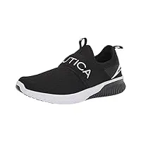 nautica men's casual fashion sneakers-walking shoes-lightweight joggers-steeper sport-black-10