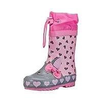 playshoes bottes en caoutchouc avec cordon de serrage bottes de pluie mixte enfant, chat, 24 eu