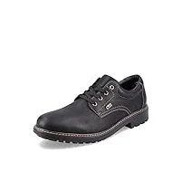 rieker homme chaussures à lacets b4610, monsieur chaussures confortables,hydrofuge,riekertex,chaussure basse confort,noir (schwarz / 00),42 eu / 8 uk