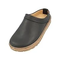 haflinger sabots en cuir unisexe pour adultes travel-classic 818010, pointure:39 eu, la couleur:noir