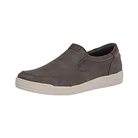 nunn bush men's kore city walk moccasin toe sneaker style slip on loafer shoe, grey, 11