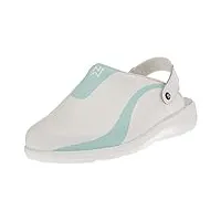 nordways alicia, chaussure de professionnel de la santé femme, blanc/vert, 38 eu