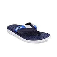 nautica men's flip flop, rubber waterproof bottom -thong - beach sandal-neale 2-navy cobalt-13