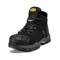 larnmern chaussures de sécurité hommes montantes s3 imperméables bottes de travail src hro chaussures de travail embout acier (noir,43.5eu)