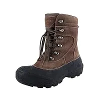 knixmax bottes neige homme chaussures hiver imperméable chaudes bottes de randonnée marche montange jardin marron 42eu