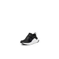 sorel women's kinetic rnegd strap sneaker — black, white — lightweight mesh & suede sneakers — size 8