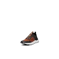 sorel men's kinetic rush nylon sneaker — dark amber, buffalo — leather & mesh city sneakers — size 7.5