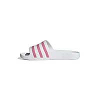 adidas femme adilette aqua slide sandal, cloud white rose tone cloud white, 39 eu