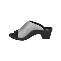 westland femme sandales à plateforme st.tropez 244, dame sandales,largeur g (normale),chaussure d'été,argent (platin),37 eu / 4 uk