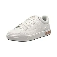 k-swiss court block sneakers pour femme, blanc/blanc, 40 eu