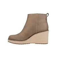 toms women raven boot_water resistant, chaussure bateau femme, taupe, 36 eu