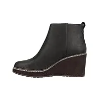 toms women raven boot_water resistant, chaussure bateau femme, noir, 37.5 eu