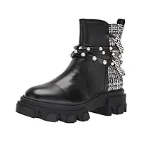 nine west women's cearlz3 ankle boot, black multi, 9