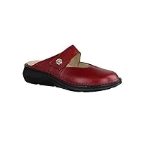 finn comfort roseau carmine (rouge) – sabots – chaussures pour femme mules / tongs en cuir (sierra), rouge, 40 eu