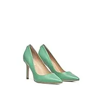 guess chaussures escarpins femme fl5daflea08 green cuir vert