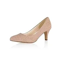 rainbow club chaussures de chantier brooke - femme - escarpins rose métallique, rose métallisé., 39 eu