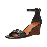 lucky brand sandales compensées jodella pour femme, noir, 40.5 eu