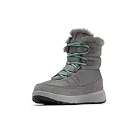 columbia slopeside peak luxe bottes de neige imperméables femme, gris (city grey x dusty green), 36 eu