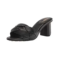 sam edelman womens oaklie heeled sandal, black, 6.5 us