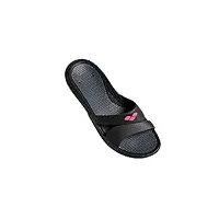 arena sandales de piscine femme nina, sandales de plage et de piscine, sandales avec semelle douce et coussinée , black dark grey black (noir/gris foncé), 38 eu
