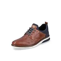 rieker homme chaussures à lacets 14450, monsieur chaussures d'affaires,semelle intérieure amovible,chaussure basse,marron (braun / 22),45 eu / 10.5 uk